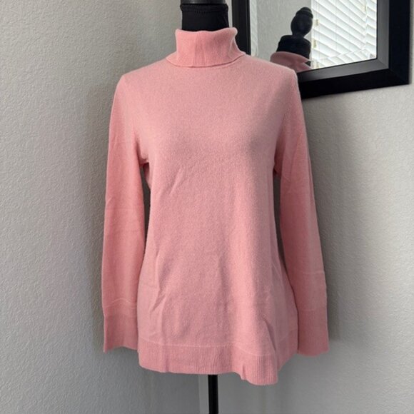 APT 9 Cashmere Pink Turtleneck Sweater Medium - Picture 2 of 11